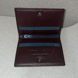 Steel And Jelly Leather Snap Cardholder Wallet
